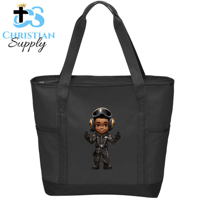 Kids Christian Boy Pilot 5 Tote Bag