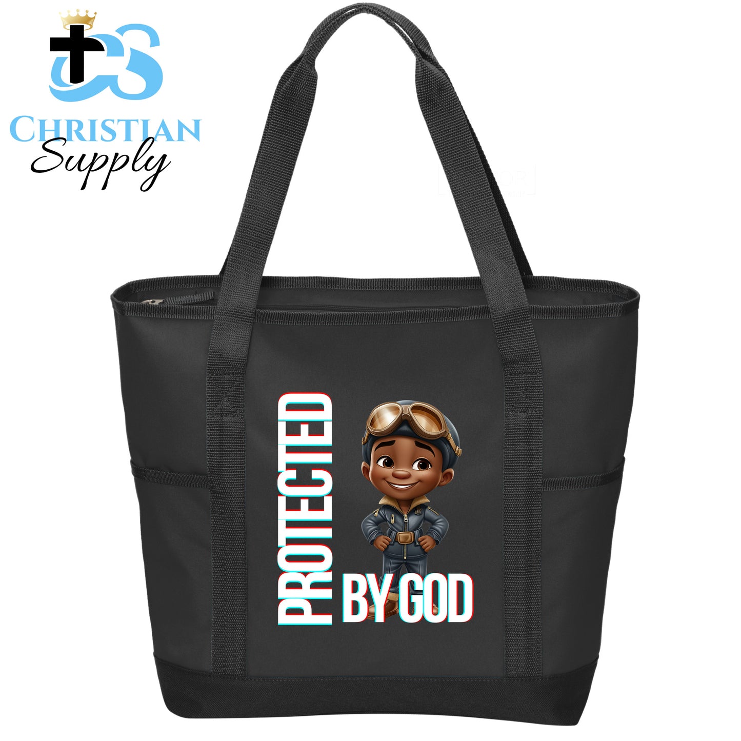 Kids Christian Boy Pilot 3 Tote Bag