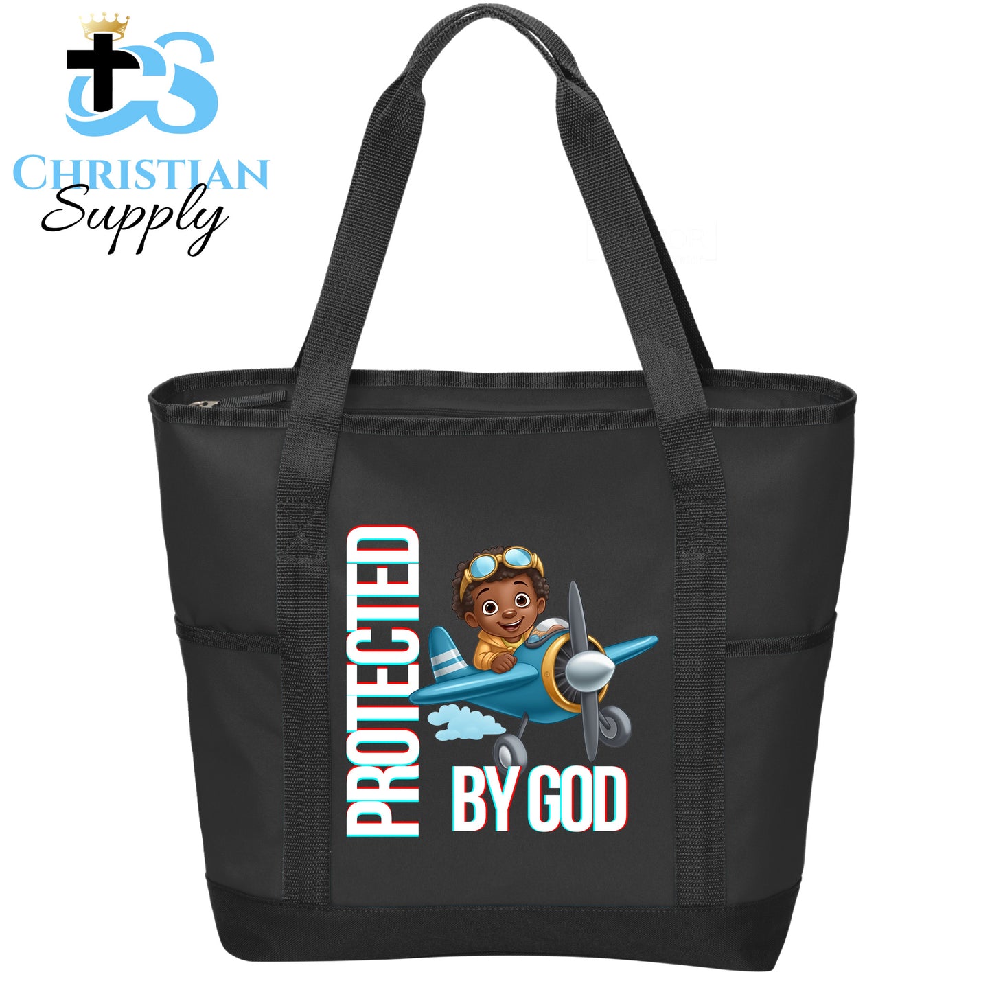 Kids Christian Boy Pilot Tote Bag