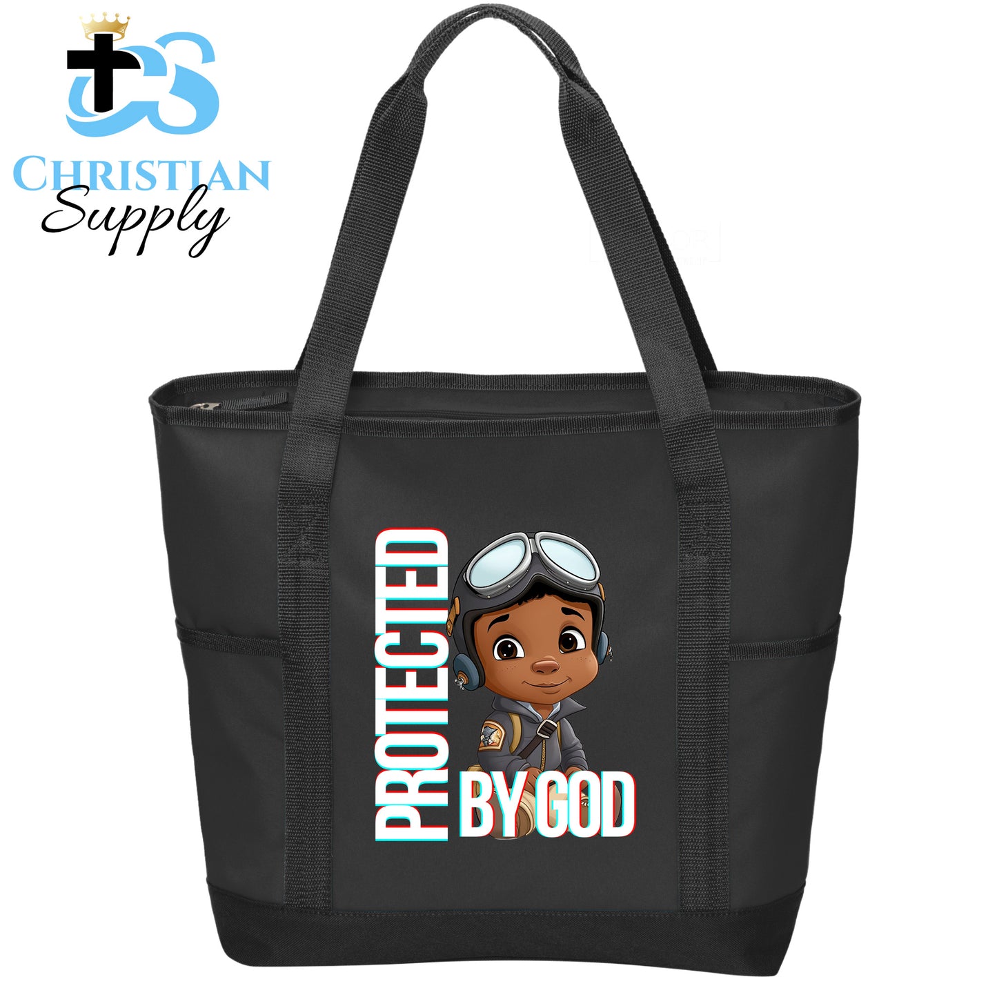 Kids Christian Boy Pilot 4 Tote Bag