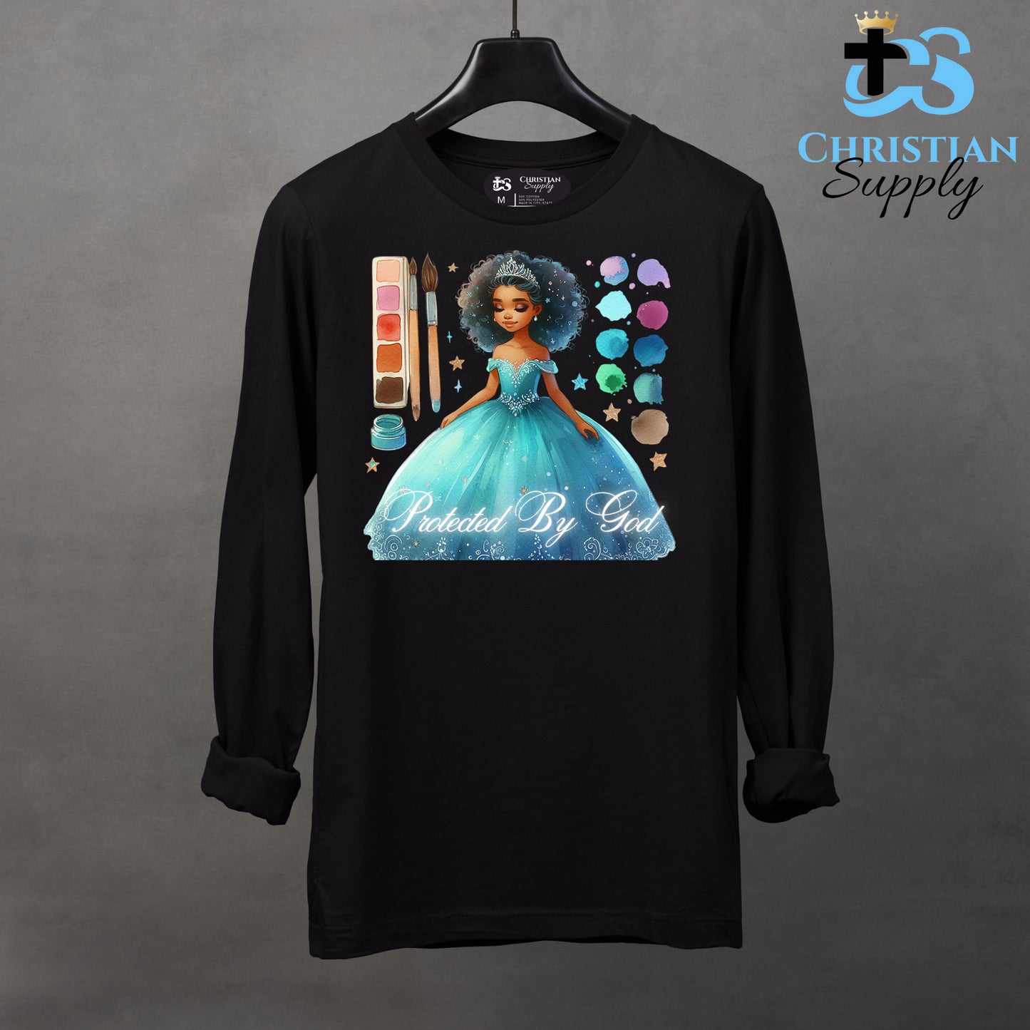 Kids Christian Princess Blue Makeup Artist Apparel