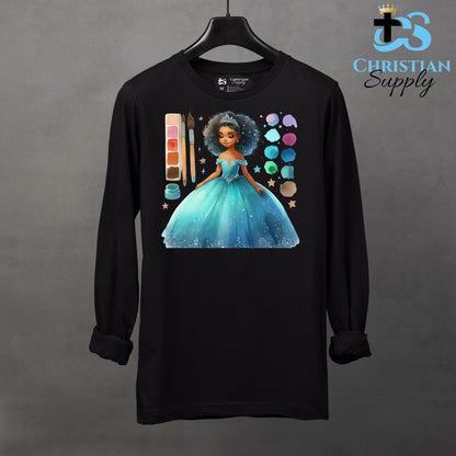 Kids Christian Princess Blue Makeup Artist Apparel