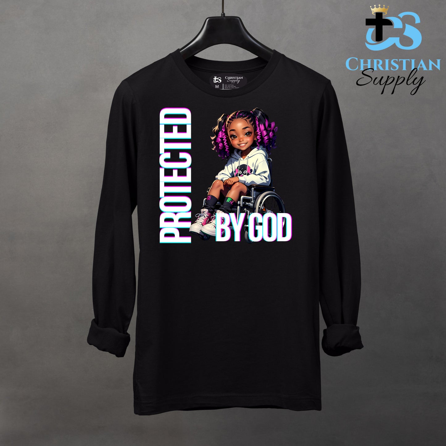 Kids Christian Girl in Wheelchair 2 Apparel