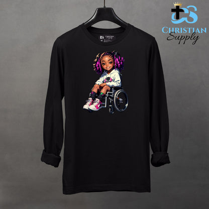 Kids Christian Girl in Wheelchair 2 Apparel