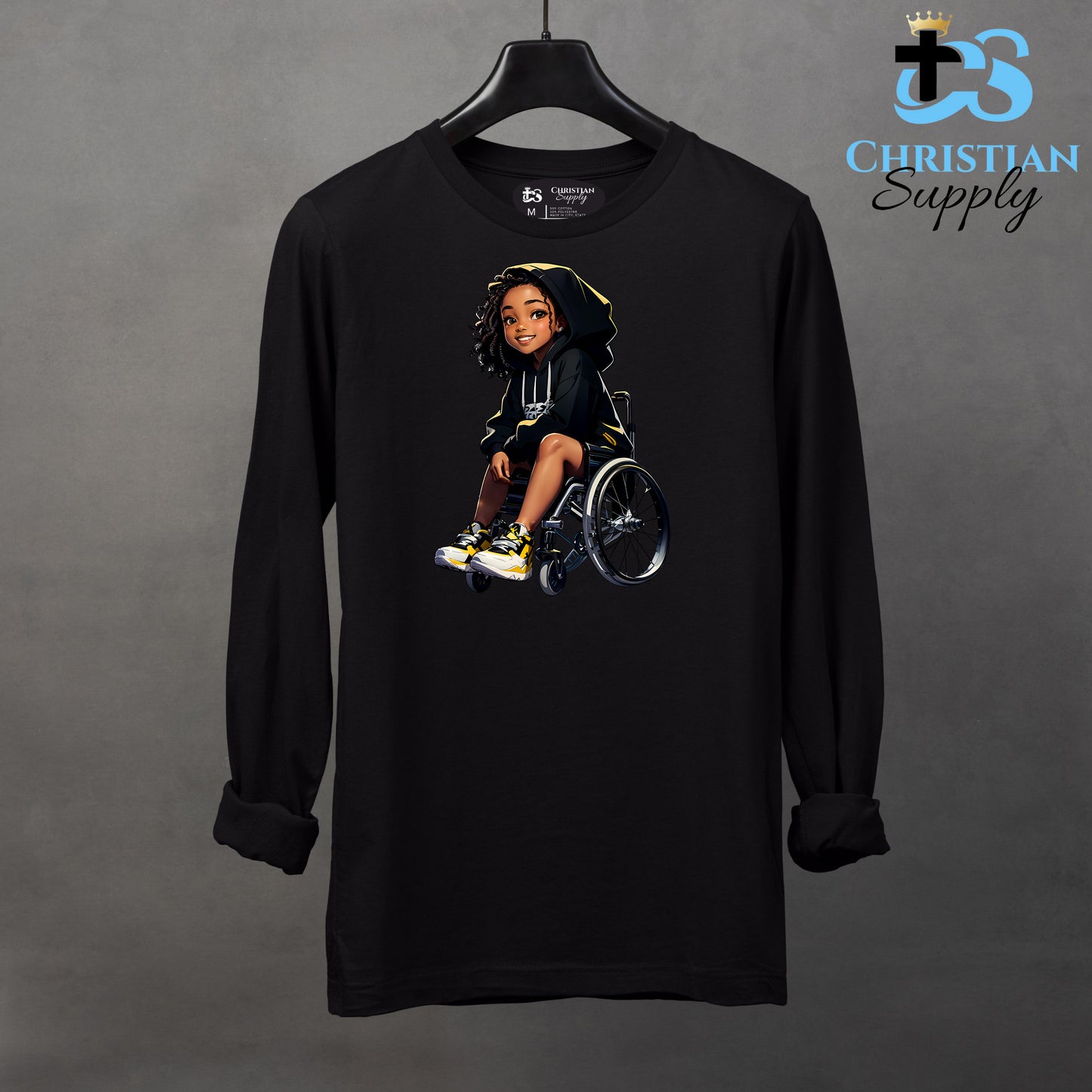 Kids Christian Girl in Wheelchair 3 Apparel