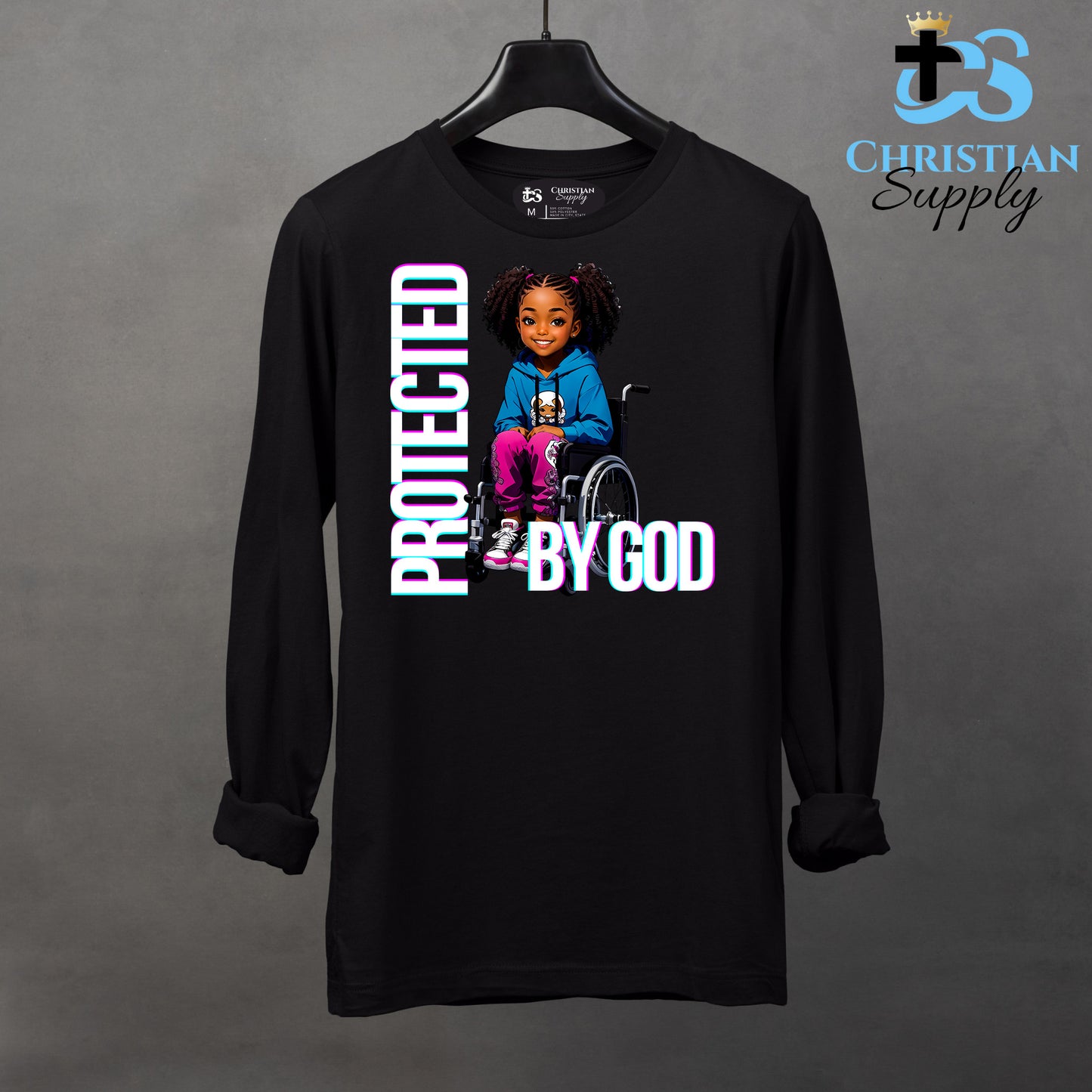 Kids Christian Girl in Wheelchair 5 Apparel