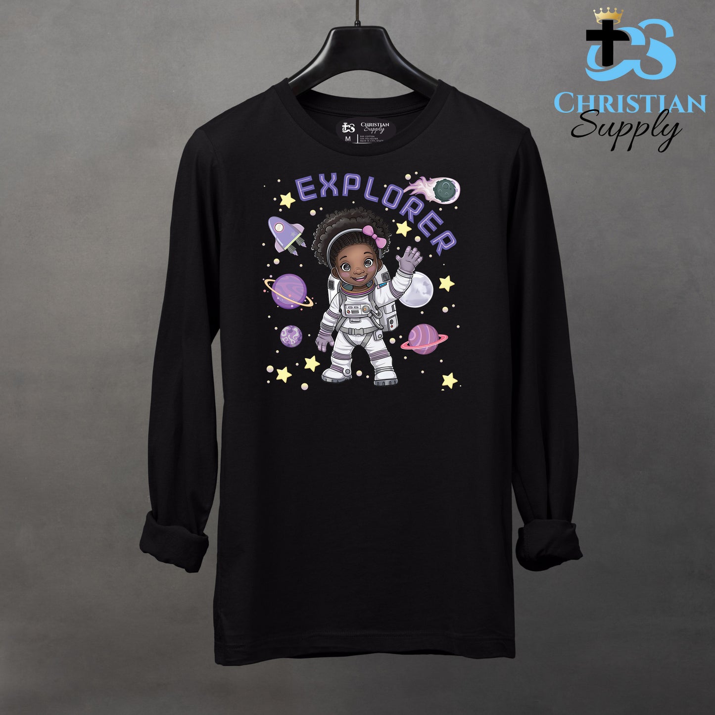 Kids Christian Girl Astronaut Explorer Apparel