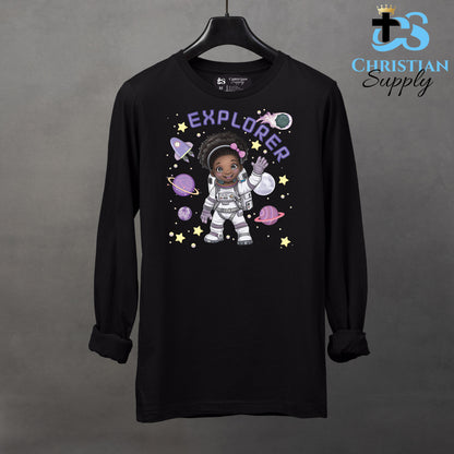 Kids Christian Girl Astronaut Explorer Apparel