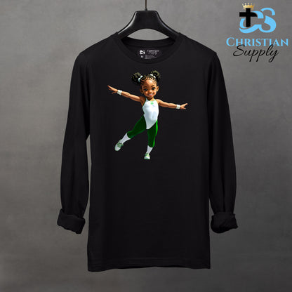 Kids Gymnastics Christian Green Outfit Apparel