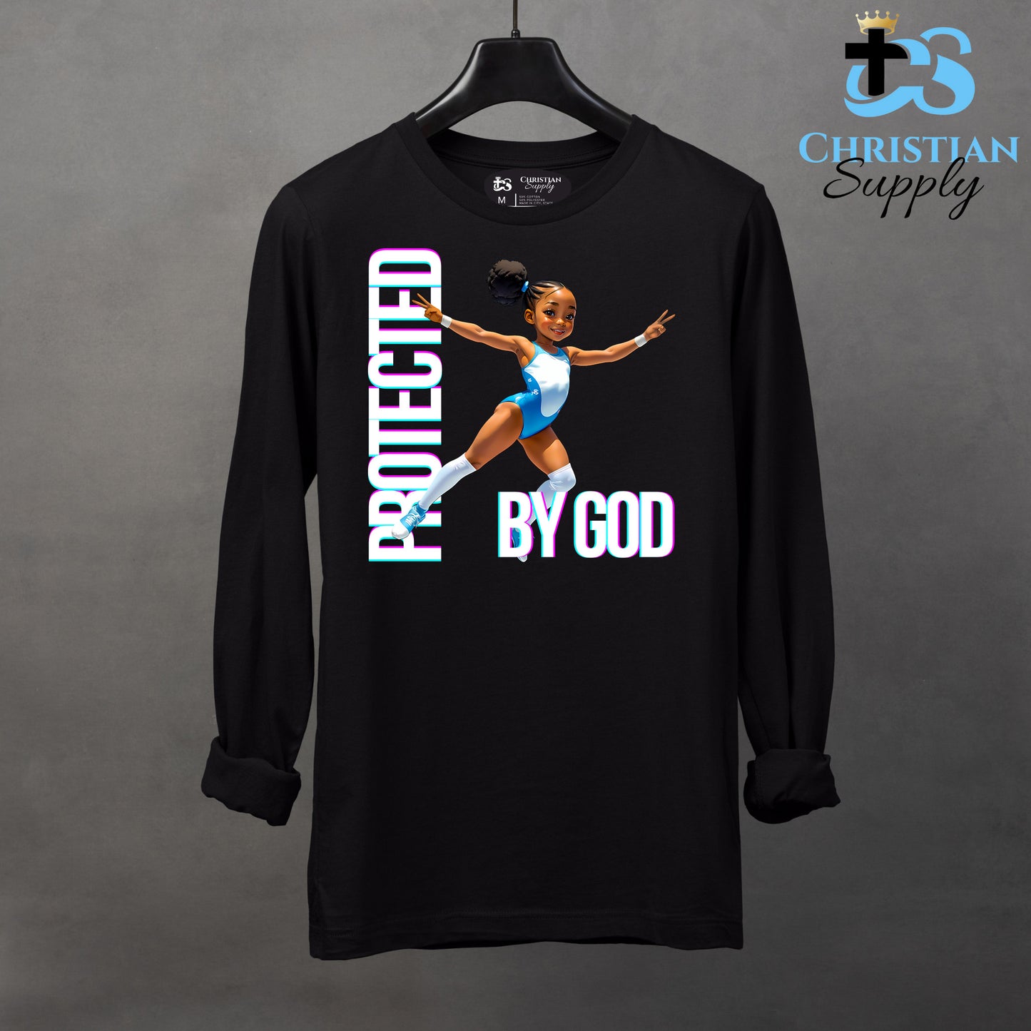 Kids Gymnastics Christian Blue Outfit Apparel