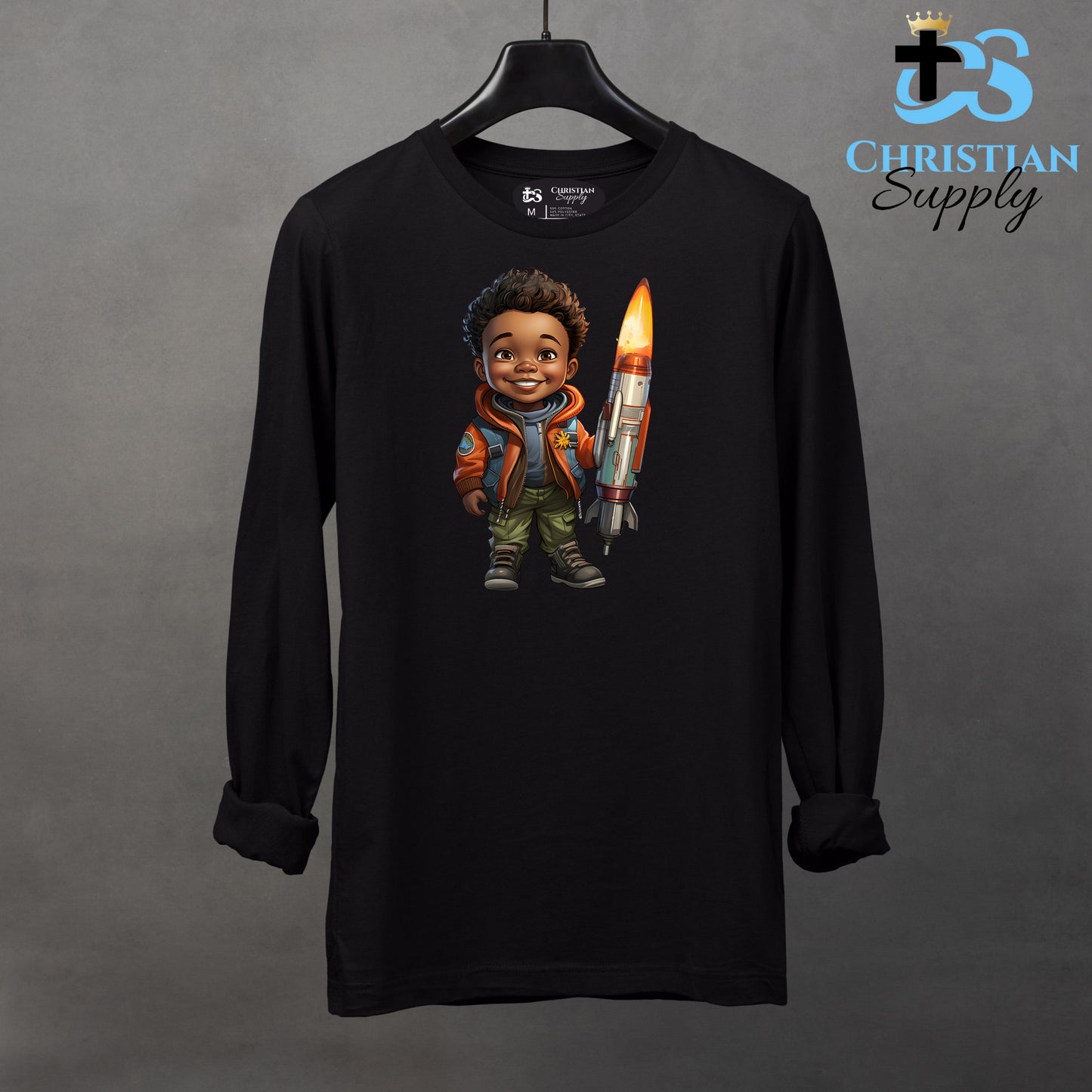 Kids Christian Boy with Rocket Science 2 Apparel