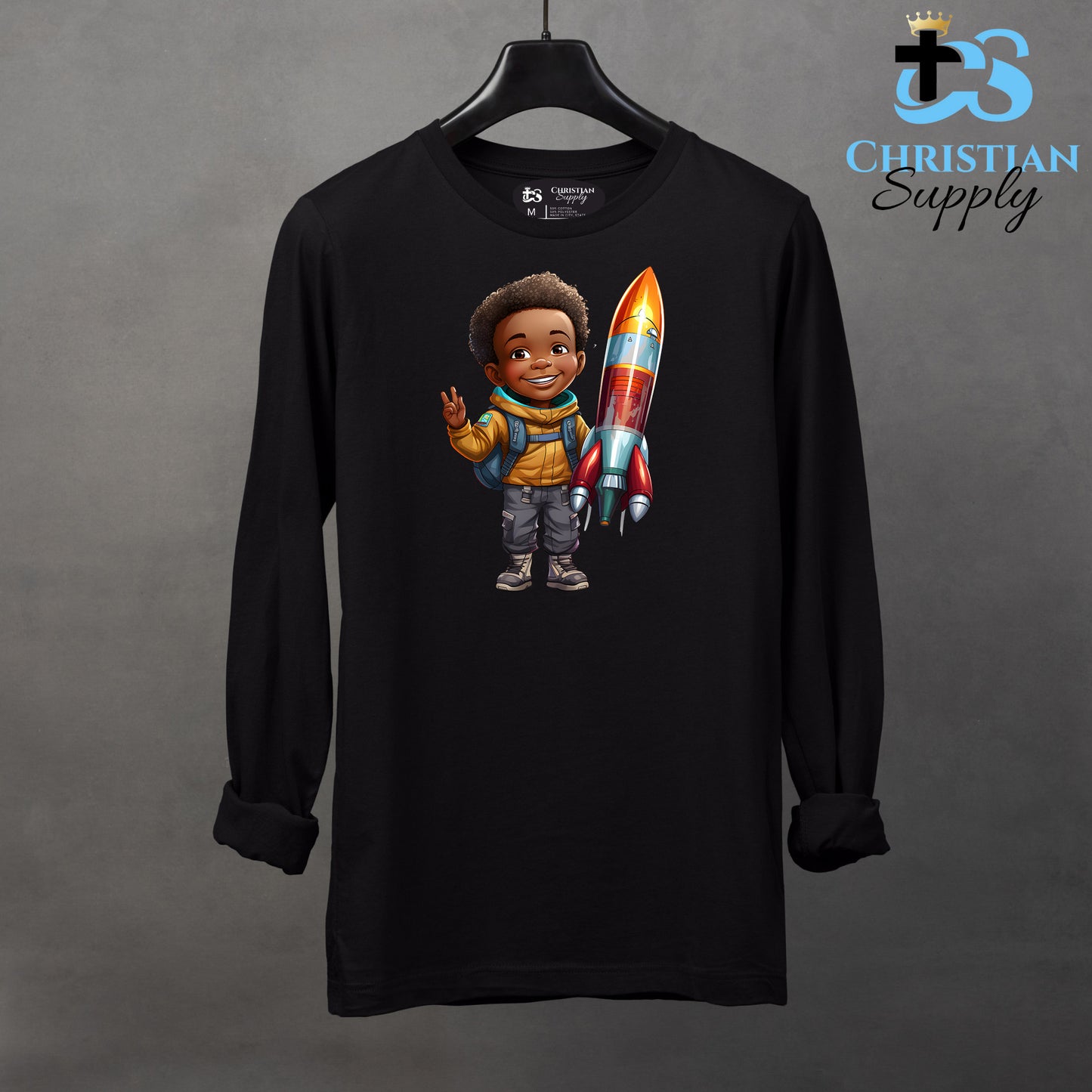 Kids Christian Boy with Rocket Science Apparel