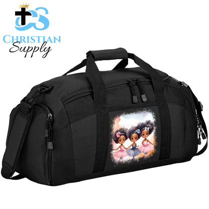 Kids Christian 3 Ballerinas 2 Duffel Bag