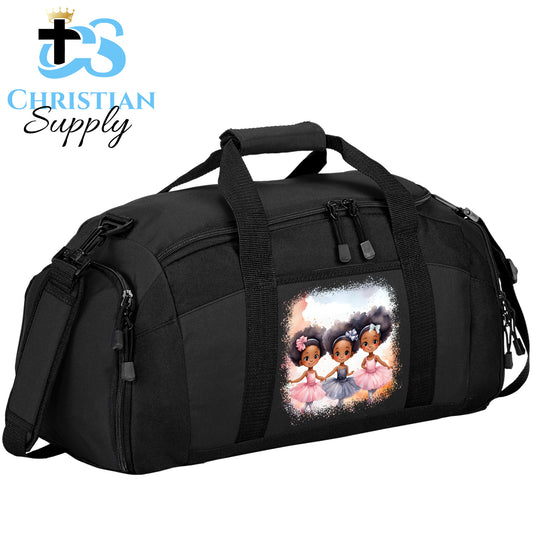 Kids Christian 3 Ballerinas 2 Duffel Bag