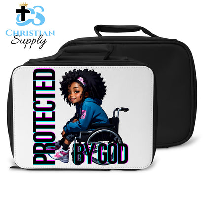 Kids Christian Girl in Wheelchair 1 Lunch Bag