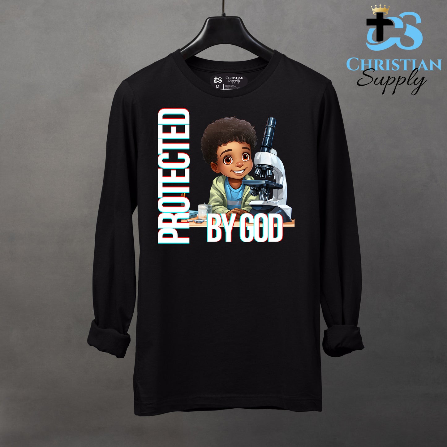 Kids Christian Scientist with Microscope 2 Apparel