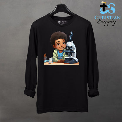 Kids Christian Scientist with Microscope 2 Apparel