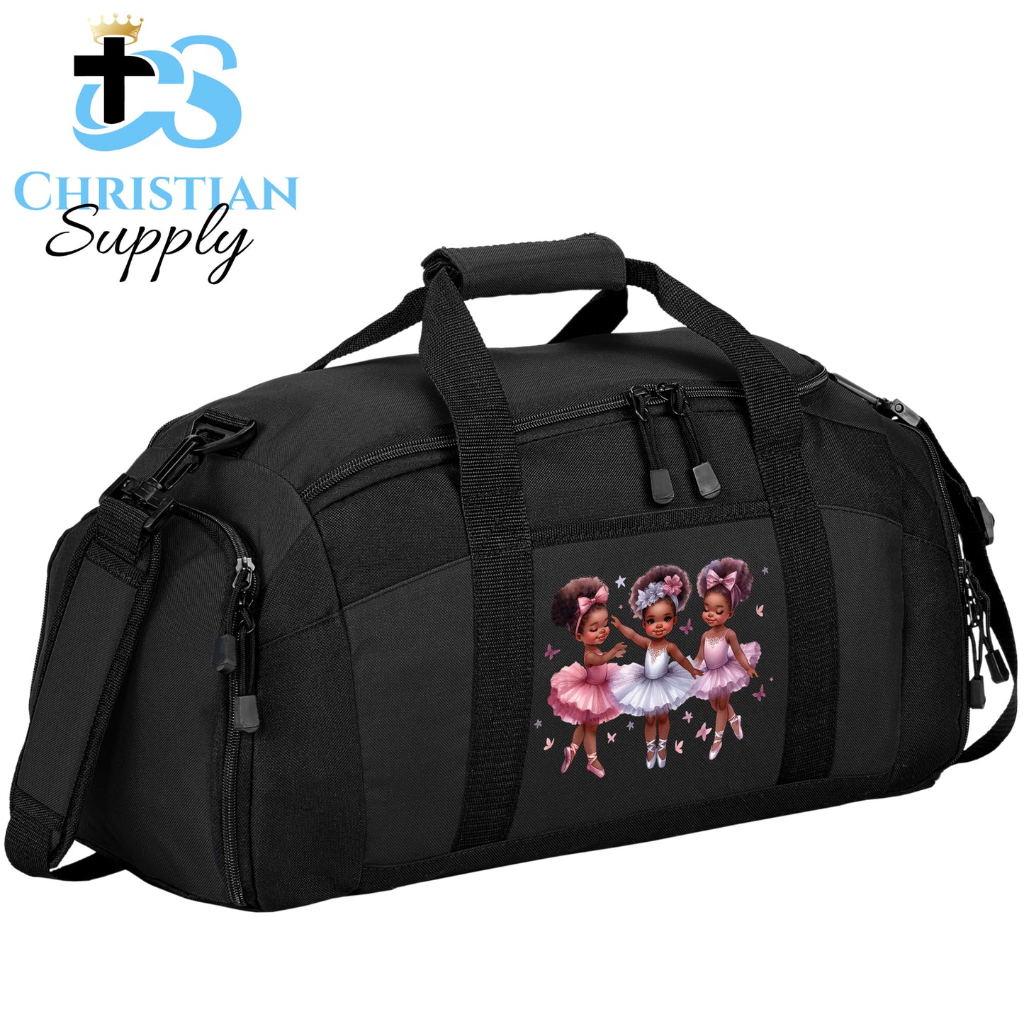 Kids Christian 3 Ballerinas Duffel Bag