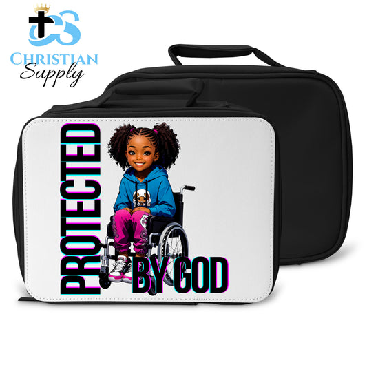 Kids Christian Girl in Wheelchair 5 Lunch Bag