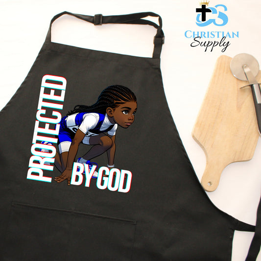 Kids Christian Track and Field Runner Apron