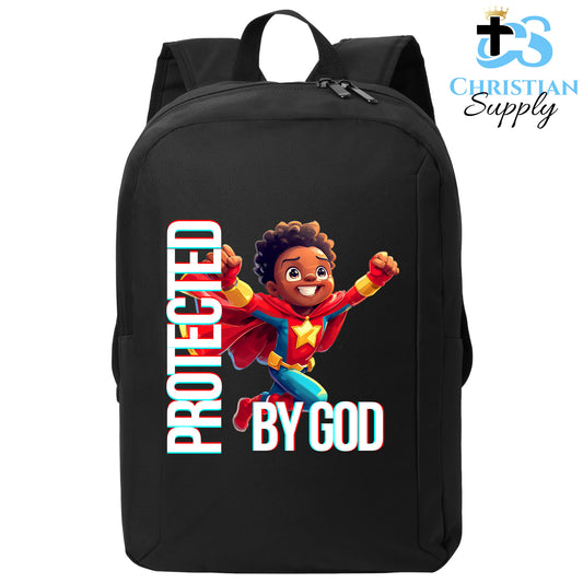 Christian Supply Bookbag for Boys – Kids Christian Star Super Boy Red Outfit Kids Backpack – Black Backpack for Men with Laptop Sleeve – Teen Boy Bookbag for School, College – Fits 15-inch Laptops