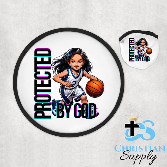 Kids Christian Basketball Player 2 Foldable Fan