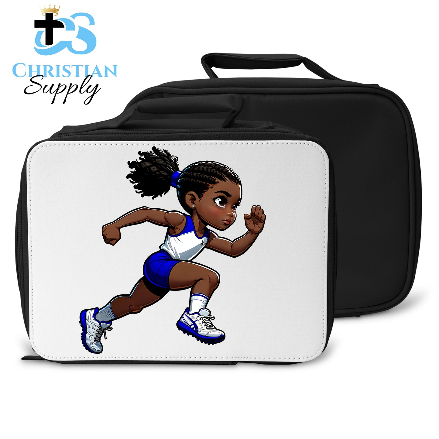 Kids Christian Track and Field Runner 2 Lunch Bag