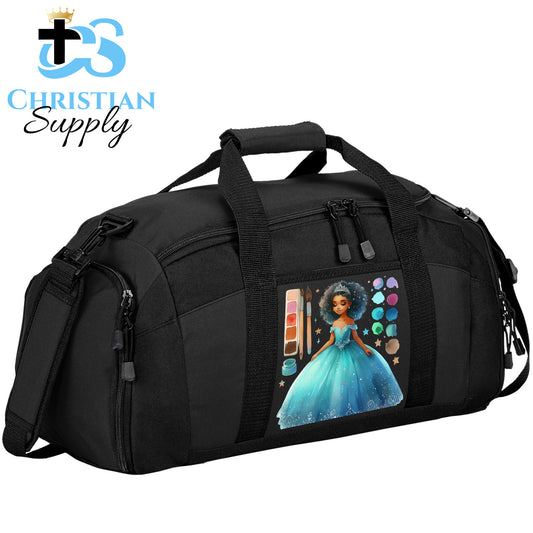 Kids Christian Princess Blue Makeup Artist Duffel Bag