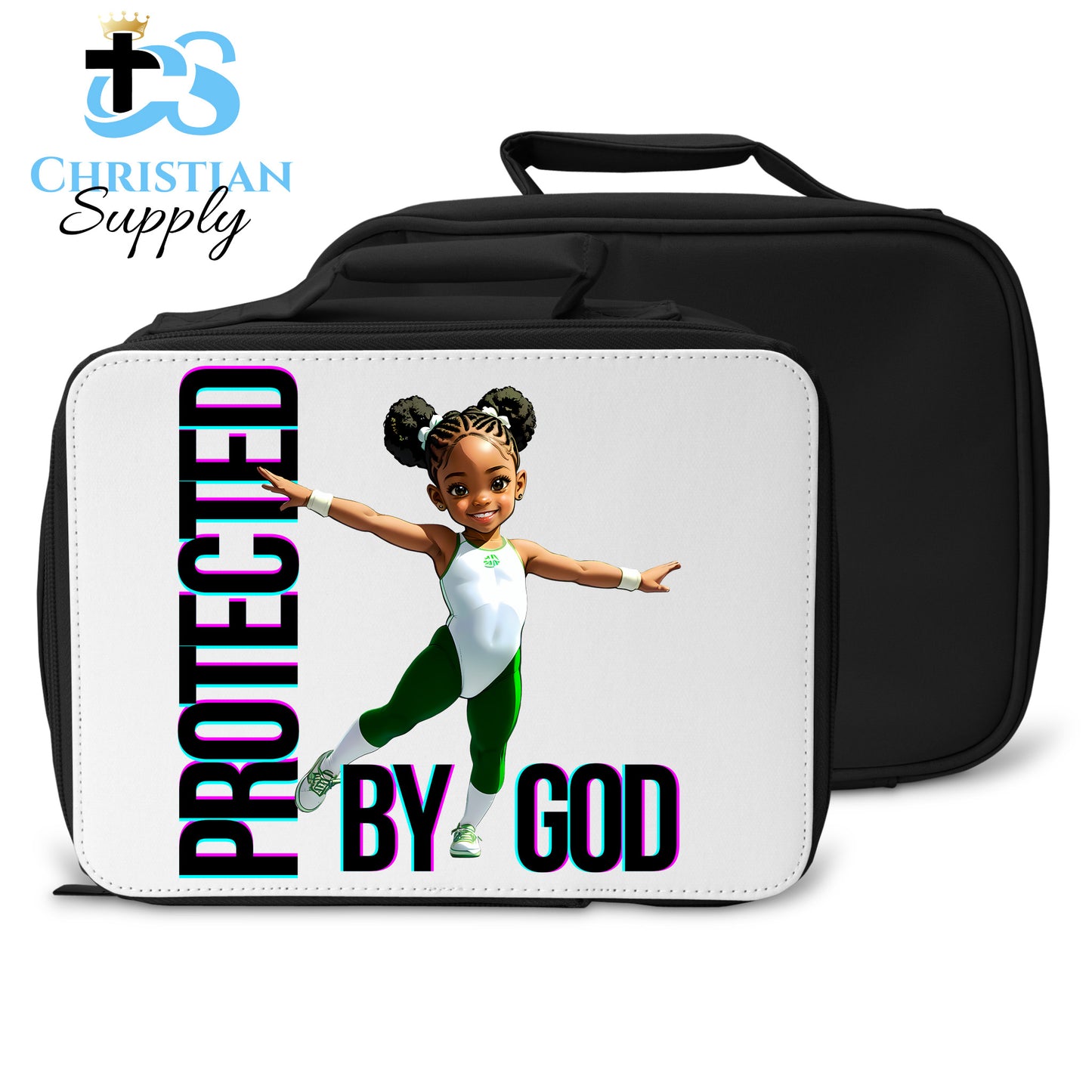 Kids Gymnastics Christian Green Outfit Lunch Bag