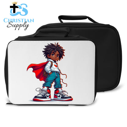 Kids Christian Star Super Boy White Outfit Sneakers Shoes Lunch Bag