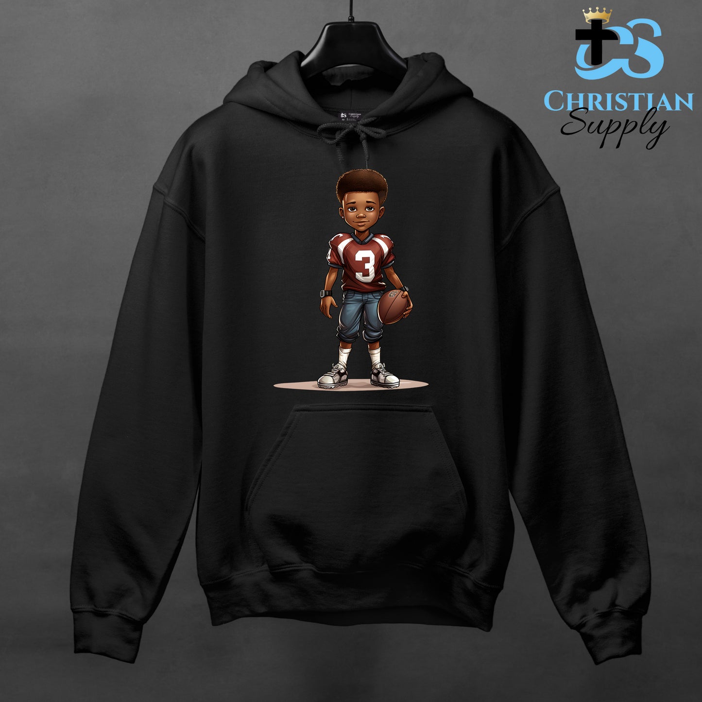 Kids Christian Football Brown Jersey 1 Apparel