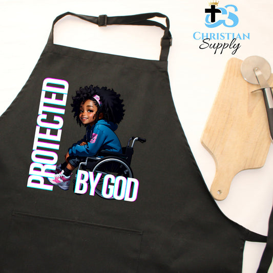 Kids Christian Girl in Wheelchair 1 Apron