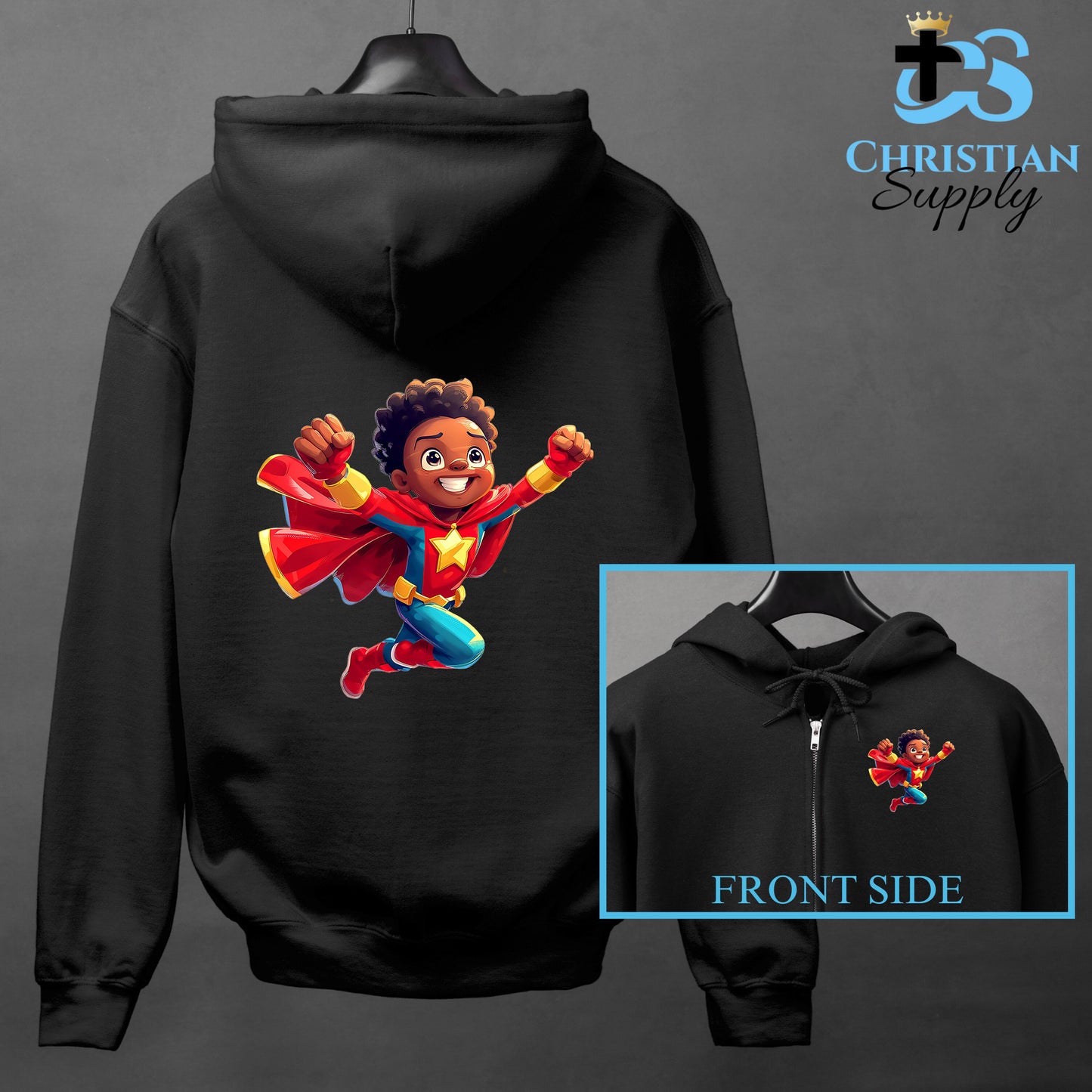 Kids Christian Star Super Boy Red Outfit Apparel