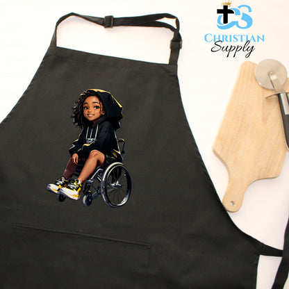 Kids Christian Girl in Wheelchair 3 Apron