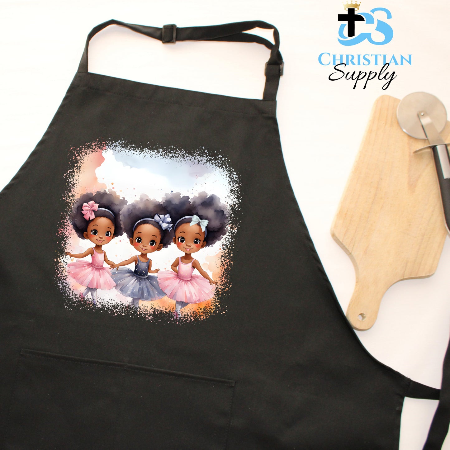 Kids Christian 3 Ballerinas 2 Apron