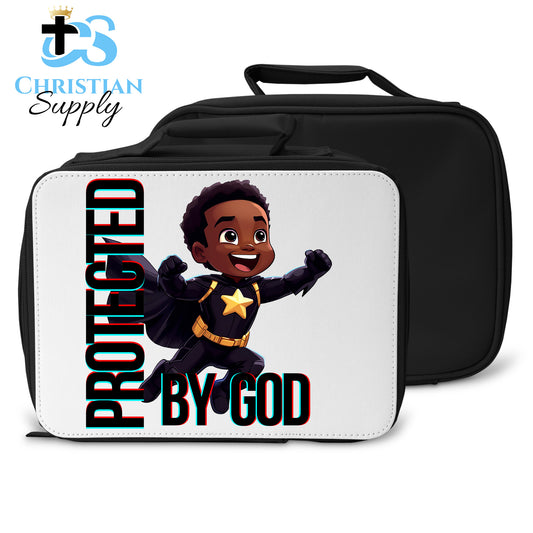 Kids Christian Star Super Boy Black Outfit Lunch Bag