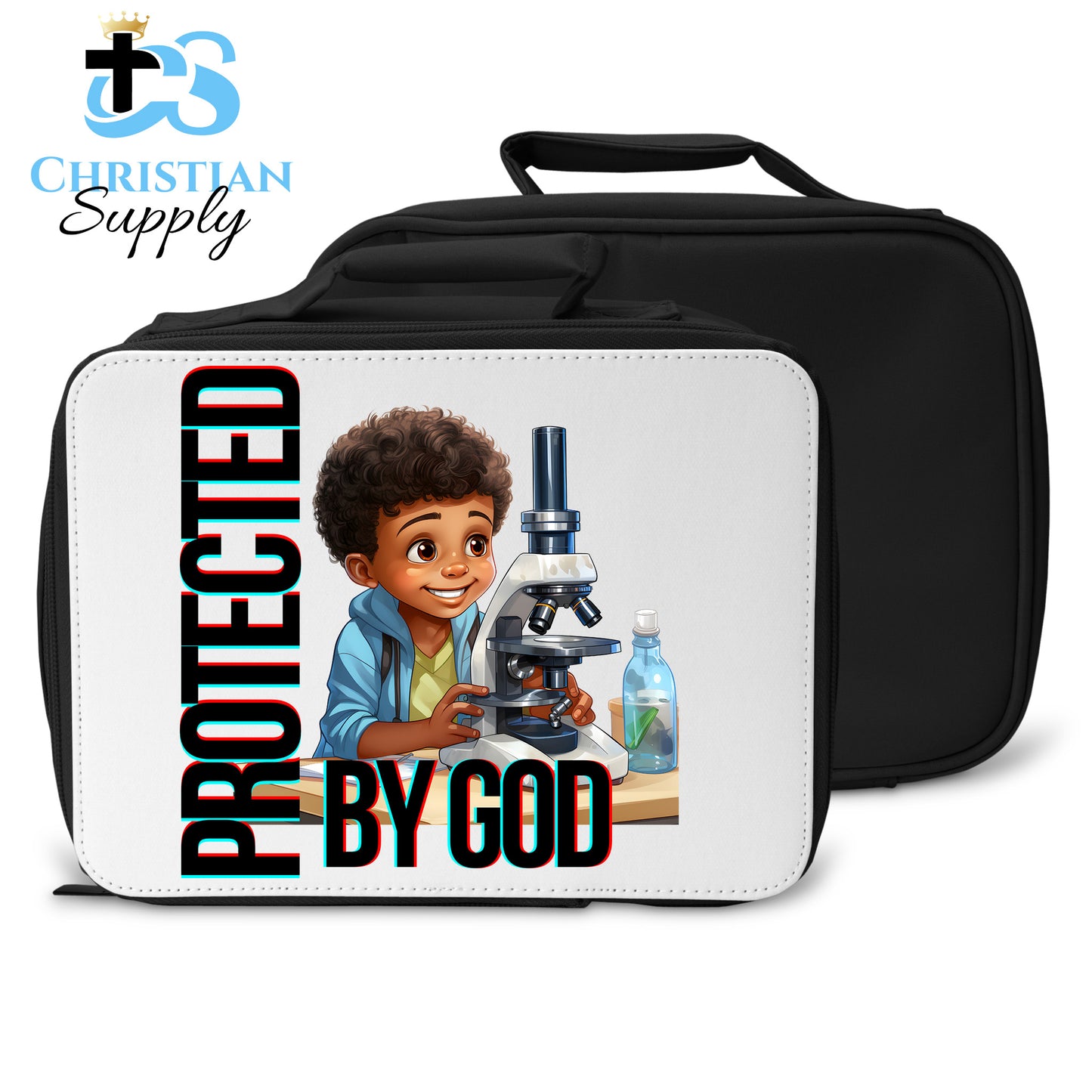 Kids Christian Scientist with Microscope Lunch Bag