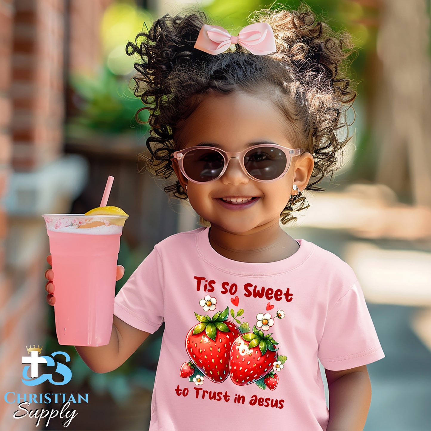 Kids Tis So Sweet to Trust in Jesus Strawberries Apparel