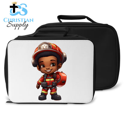 Kids Christian Firefighter Lunch Bag