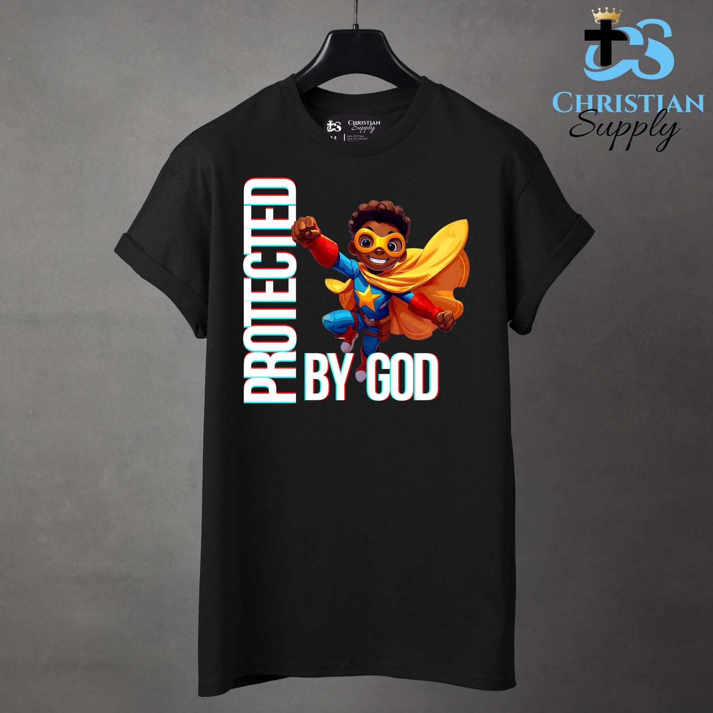 Kids Christian Star Super Boy Blue Outfit Apparel