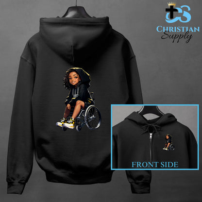 Kids Christian Girl in Wheelchair 3 Apparel