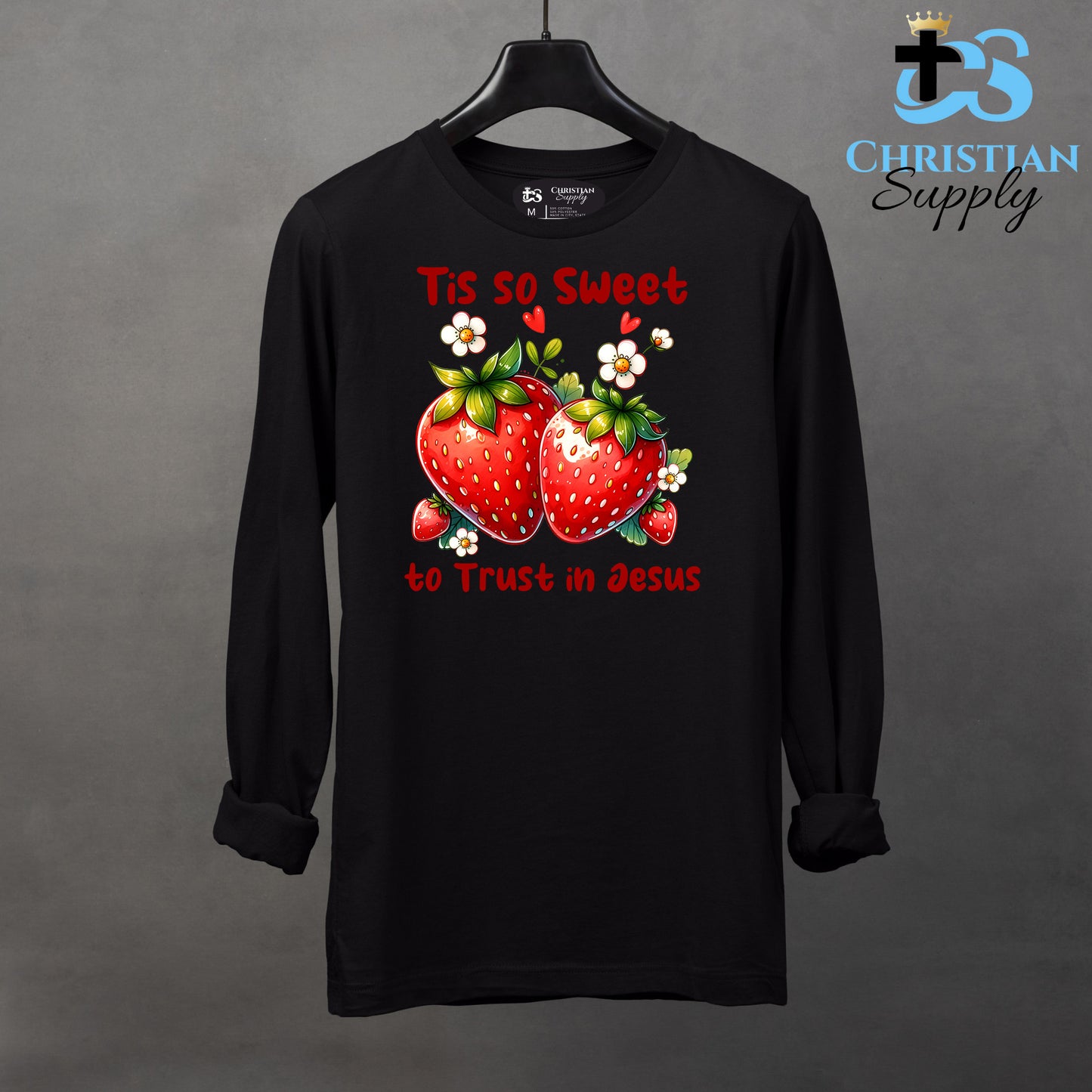 Kids Tis So Sweet to Trust in Jesus Strawberries Apparel