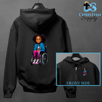 Kids Christian Girl in Wheelchair 5 Apparel