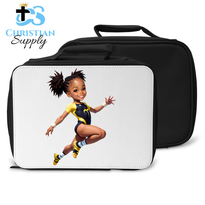 Kids Gymnastics Christian Yellow Outfit Lunch Bag