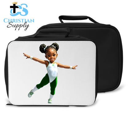 Kids Gymnastics Christian Green Outfit Lunch Bag