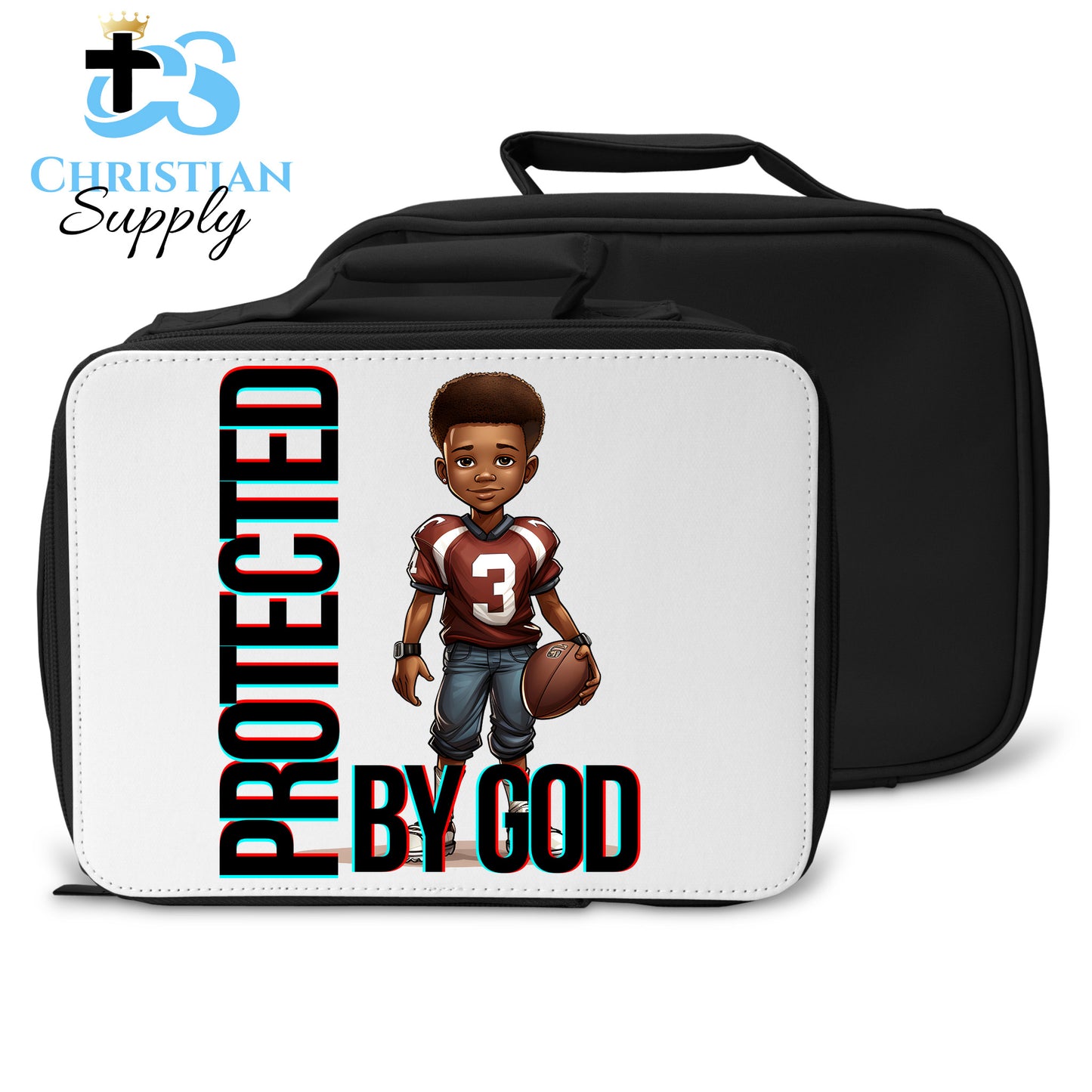 Kids Christian Football Brown Jersey 1 Lunch Bag