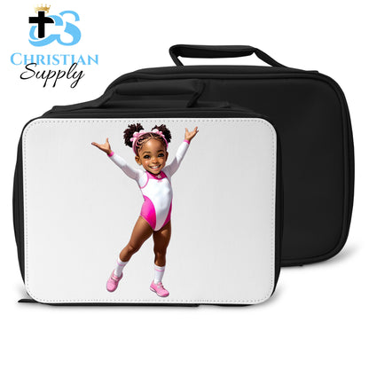 Kids Gymnastics Christian Pink Outfit Lunch Bag