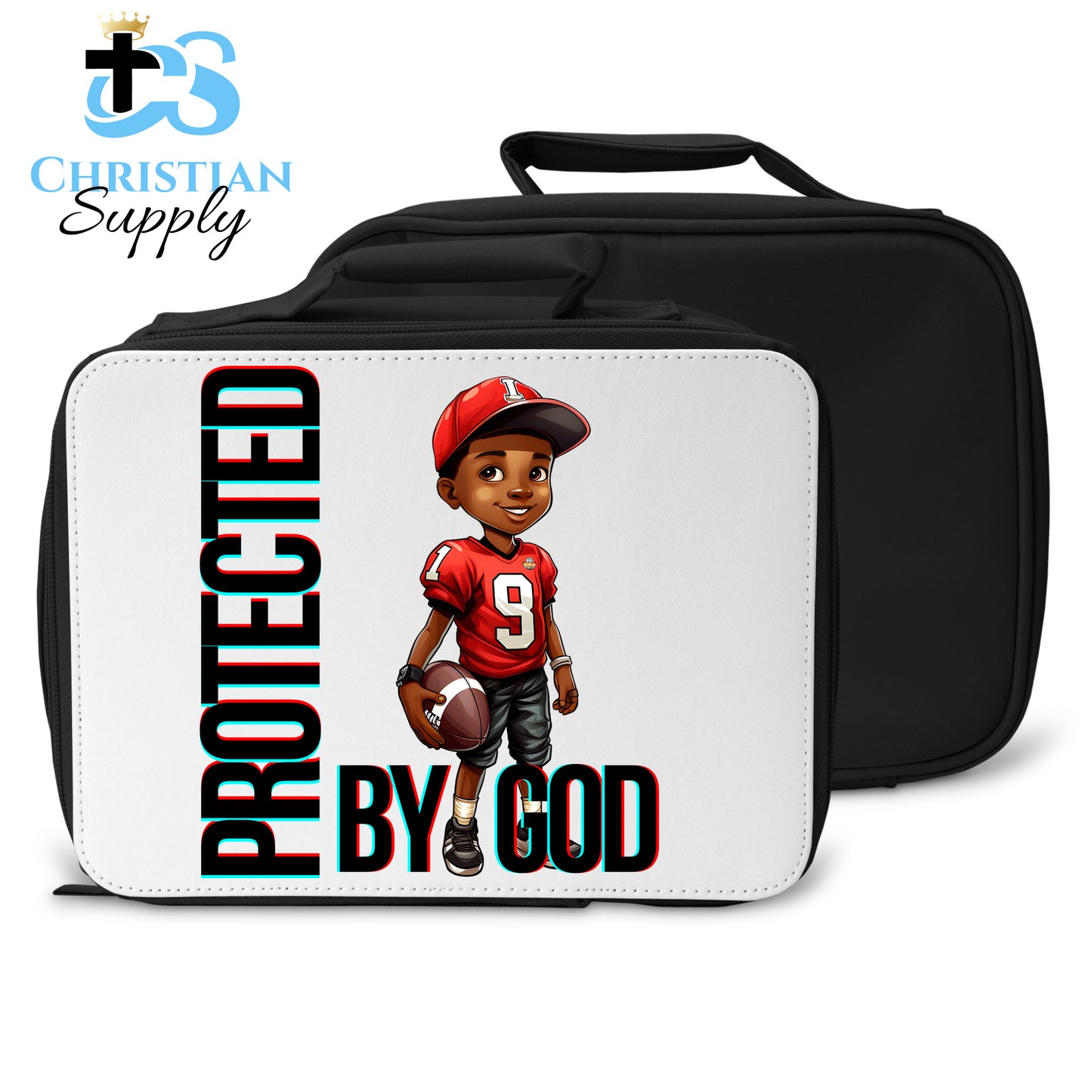 Kids Christian Football Red Jersey 3 Lunch Bag