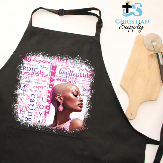 Bald and Beautiful Apron - Christian Supply