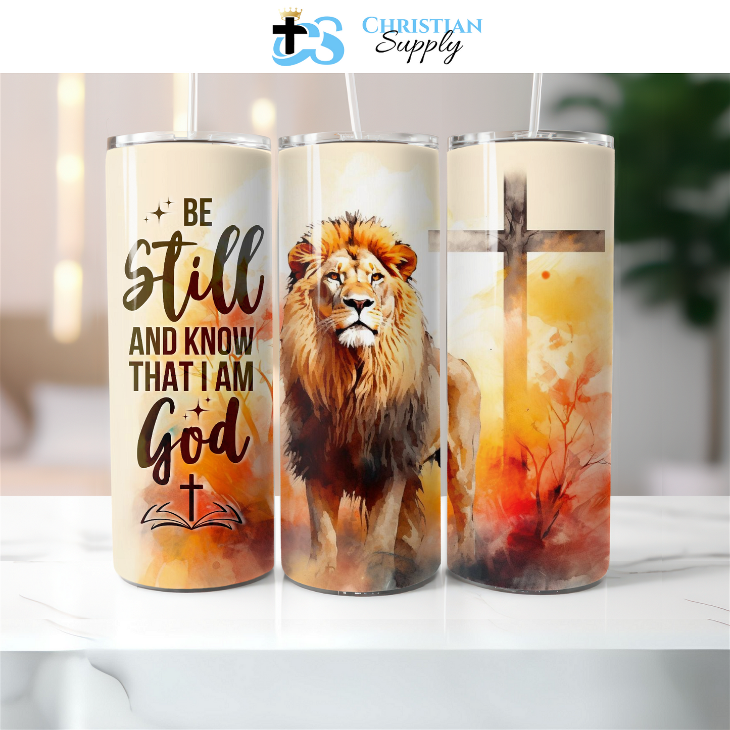 Be Still Lion Tumbler - Christian Supply